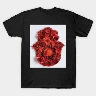 Printed Hamsa ,Red hamsa.Peace,Jewish art jewish card T-Shirt